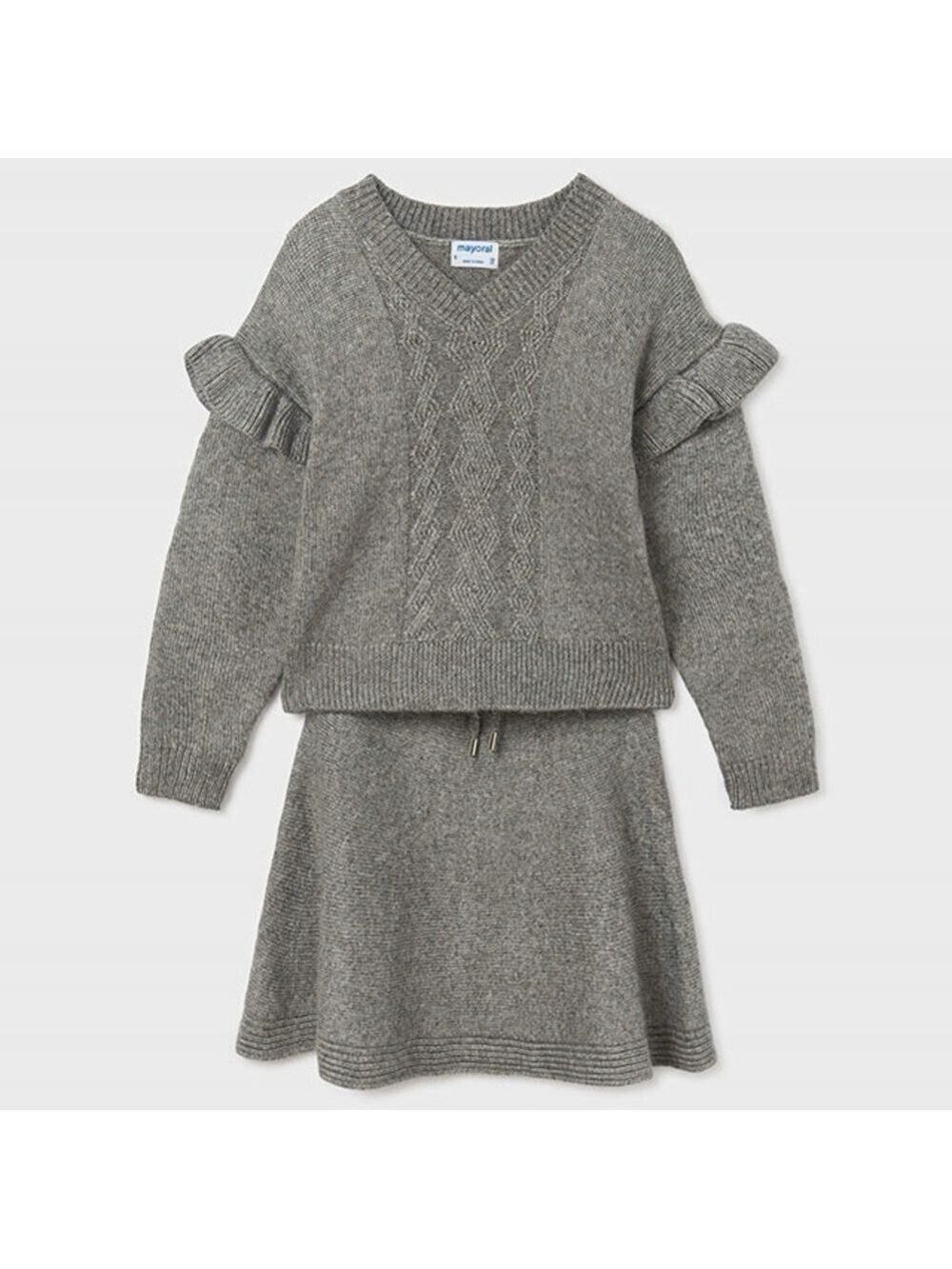 Size 16 Girls Mayoral Charcoal Knit Kids Set